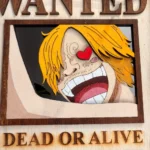 3D One Piece – Xειροποίητο Ξύλινο Stand Wanted Poster Vinsmoke Sanji