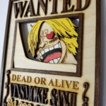 3D One Piece – Xειροποίητο Ξύλινο Stand Wanted Poster Vinsmoke Sanji
