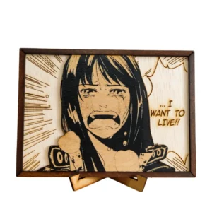 One Piece Ξύλινο Κάδρο Robin i want to live