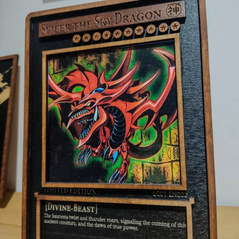 3D Yu-Gi-Oh! Ξύλινο Stand με Ψυφιακη Εκτυπωση Slifer The Sky Dragon