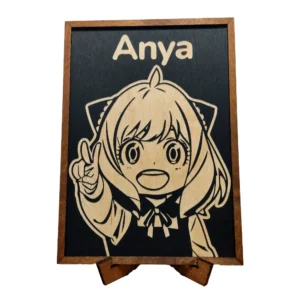 Spy Family Ξύλινο Κάδρο Με Πυρογραφία Anya