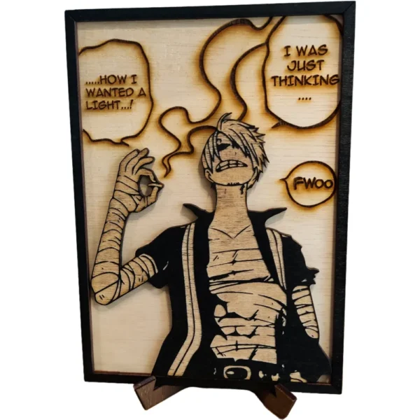 Manga Page One Piece Ξύλινο Κάδρο Sanji
