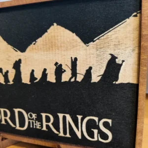 Lord Of The Rings – Ξύλινο Κάδρο the fellowship of the ring