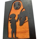 Spirited Away Ξύλινο Κάδρο Με Πυρογραφία