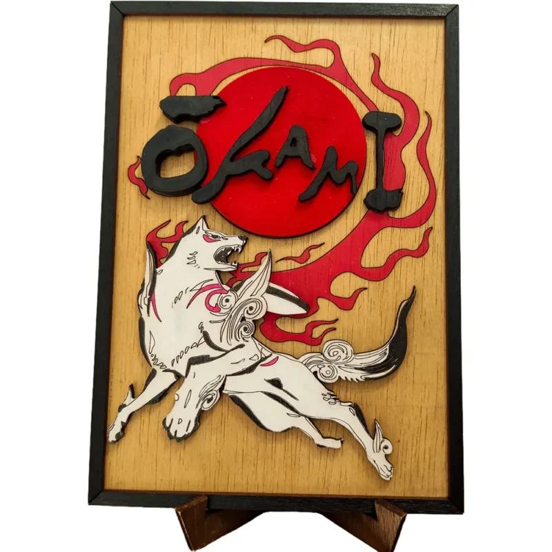 Okami Xειροποίητο Ξύλινο Κάδρο