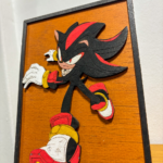 Sonic 3D Xειροποίητο Ξύλινο Stand Shadow