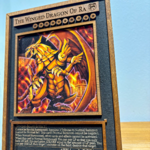 3D Yu‑Gi‑Oh! Ξύλινο Stand “The Winged Dragon of Ra” 21×15 cm