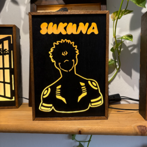 Jujutsu Kaisen – Χειροποίητο Ξύλινο Φωτιστικό Sukuna
