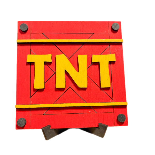 Ξύλινο Διακοσμητικό – TNT (Crash Bandicoot Inspired)