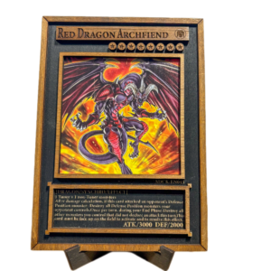 3D Yu‑Gi‑Oh! Ξύλινο Stand “Red Dragon Archfiend” 21×15 cm