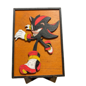 Sonic 3D Xειροποίητο Ξύλινο Stand Shadow