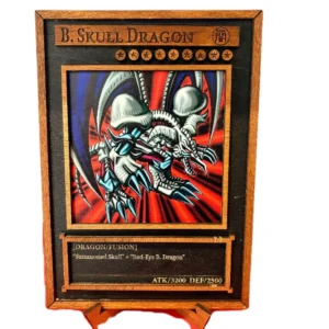 3D Yu‑Gi‑Oh! Ξύλινο Stand “Black Skull Dragon” 21×15 cm