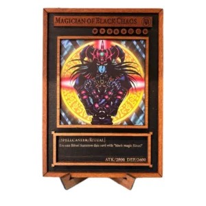 3D Yu‑Gi‑Oh! Ξύλινο Stand “Magician of black chaos” 21×15 cm