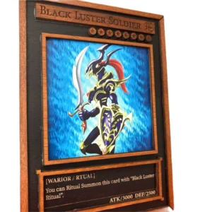 3D Yu‑Gi‑Oh! Ξύλινο Stand “Black Luster Soldier ” 21×15 cm