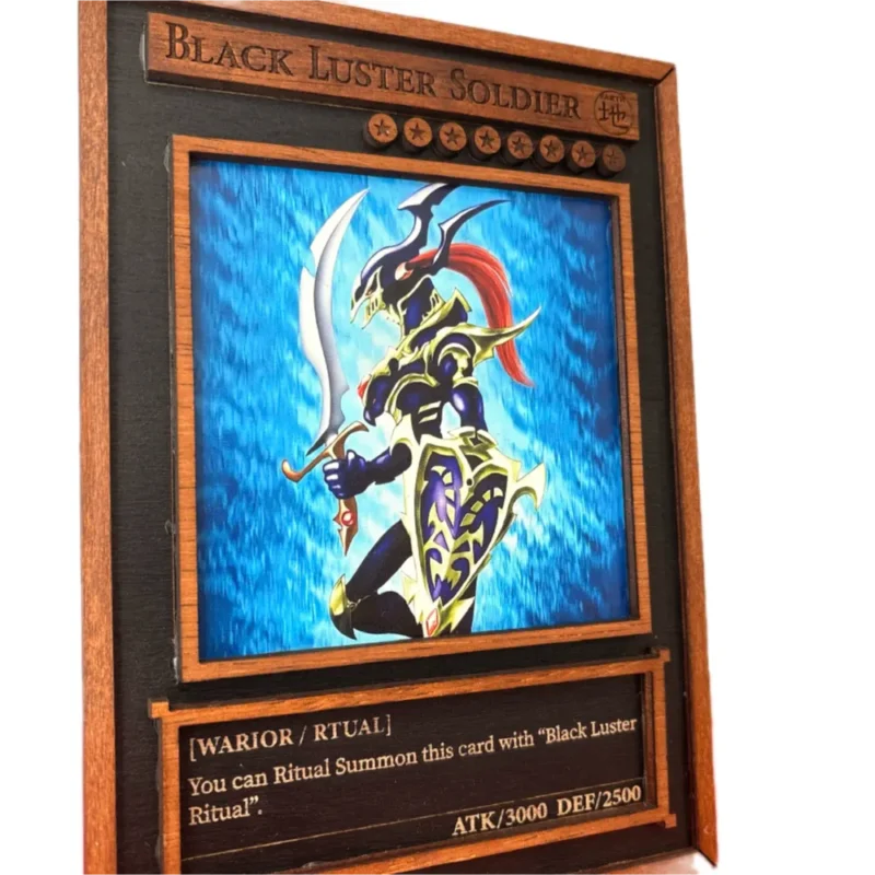 3D Yu‑Gi‑Oh! Ξύλινο Stand “Black Luster Soldier ” 21×15 cm