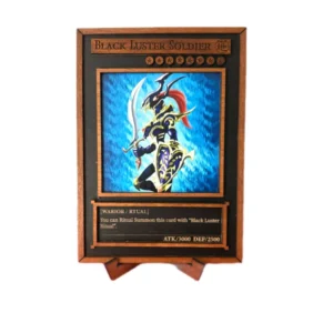 3D Yu‑Gi‑Oh! Ξύλινο Stand “Black Luster Soldier ” 21×15 cm