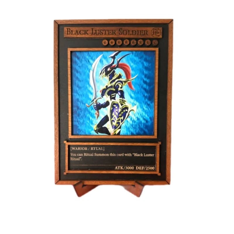 3D Yu‑Gi‑Oh! Ξύλινο Stand “Black Luster Soldier ” 21×15 cm